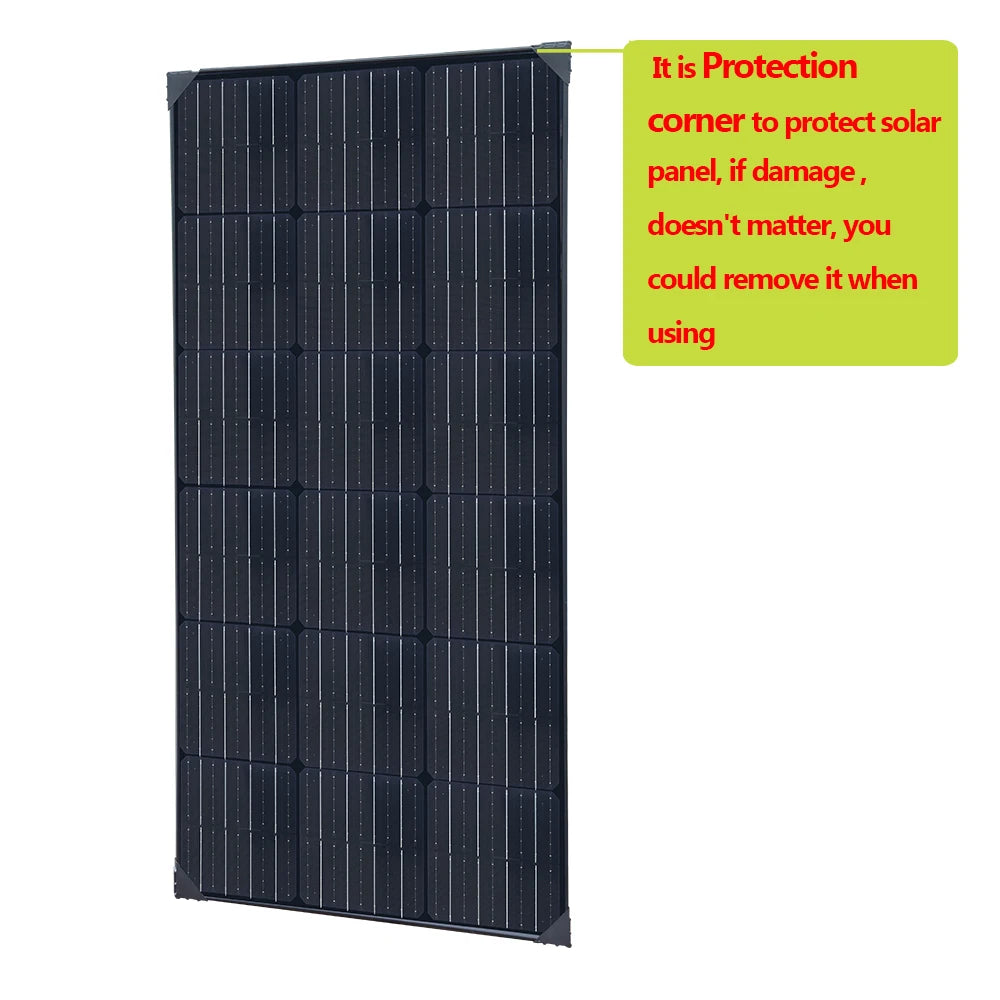 100W-1000W Solarpanel 100W 12V, Hocheffizientes-Monokristallines Panel, PV-Modul Stromladegerät für Wohnmobil, Marine, Dach, Landwirtschaft, Batterie und andere netzunabhängige Anwendungen, Einzeln 100W